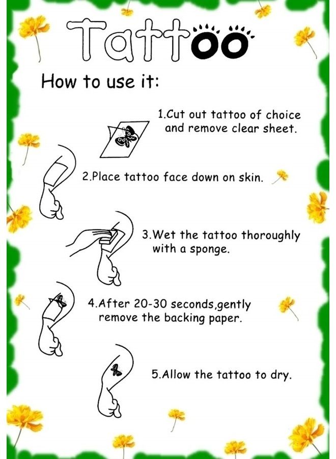 Temporary Tattoos ONCEX Mini 3 Sheets Cute infinite Temporary Fake Tattoos Bird infinite Cartoon Painting 3D for Men Women Body Art Makeup Tattoo Waterproof Removable UAE